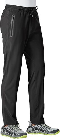 BGOWATU Men's Sweatpants Zipper Pockets Joggers Lightweight Quick Dry Breathable Hiking Pants in Saudi Arabia