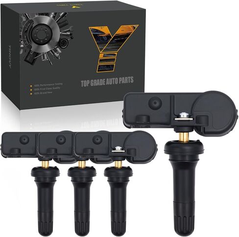 Pre-Programmed TPMS Sensor Tire Pressure Monitoring Sensor DE8T-1A180-AA fit for Ford C-Max Edge Escape Expedition Explorer F150 Flex Ranger Focus Taurus, fit for Lincoln Town Car - 315MHz (4) in Saudi Arabia