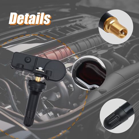 Pre-Programmed TPMS Sensor Tire Pressure Monitoring Sensor DE8T-1A180-AA fit for Ford C-Max Edge Escape Expedition Explorer F150 Flex Ranger Focus Taurus, fit for Lincoln Town Car - 315MHz (4) in Saudi Arabia