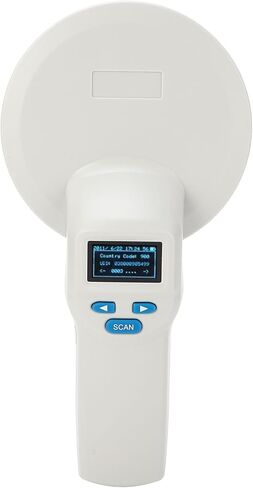 Fockety Pet Microchip Scanner, Animal Microchip Reader Animal Tag Scanner with Large OLED Display, Chip ID Scanner for Animal Pets Pigs Dogs Cats, Long Reading Distance in Saudi Arabia
