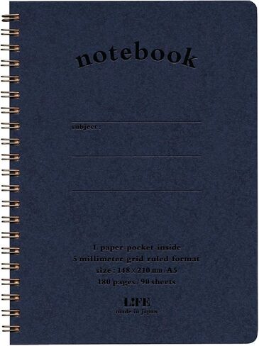 لايف N190B، دفتر مع جيب، شبكي، أخضر، A5 in Kuwait