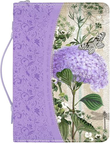 مجلة Divinity Boutique Faith Hope Love Hydrangea Floral Purple مقاس 8 × 6 من الجلد الصناعي in Saudi Arabia