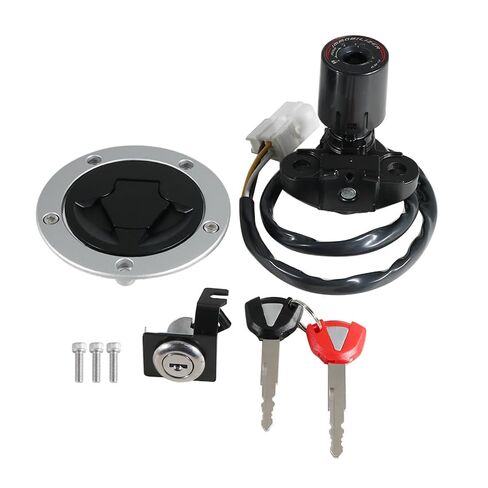 مفتاح الإشعال غطاء غاز الوقود مفتاح قفل المقعد طقم استبدال 27048-5024 27048-5023 لـ Kawasaki 51049-0039، لـ Kawasaki ZX636 Ninja ZX6R 2013-2018 in Saudi Arabia