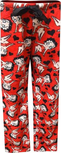 Betty Boop Womens Signature Red Plush Plus Size Lounge Pants (1X) in Kuwait