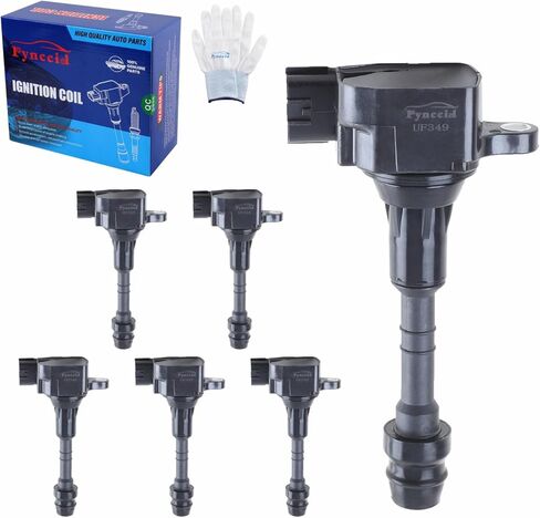 UF349 High-Performance Ignition Coils Set of 6 Compatible with Nissan Altima/Maxima/Murano/Frontier/Quest/Xterra/Pathfinder & Infiniti I35/QX4 3.5L V6 - Replaces C1406 224488J115 in Kuwait