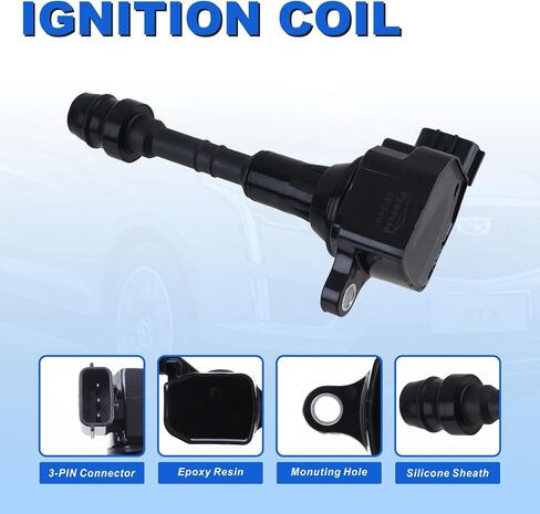 UF349 High-Performance Ignition Coils Set of 6 Compatible with Nissan Altima/Maxima/Murano/Frontier/Quest/Xterra/Pathfinder & Infiniti I35/QX4 3.5L V6 - Replaces C1406 224488J115 in Kuwait