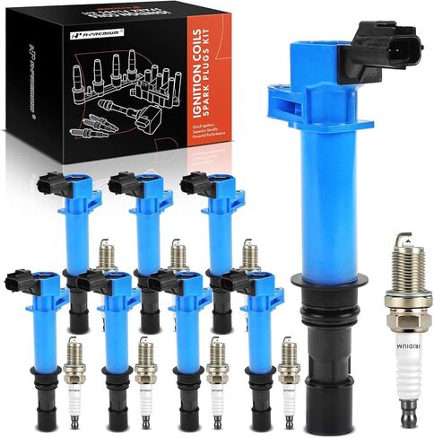 A-Premium Set of 8 Ignition Coil Pack and Iridium Spark Plugs Compatible with Dodge, Jeep Vehicles - 2002-2008 Ram 1500-2000-2008 Dakota Durango - 1999-2008 Grand Cherokee in Saudi Arabia