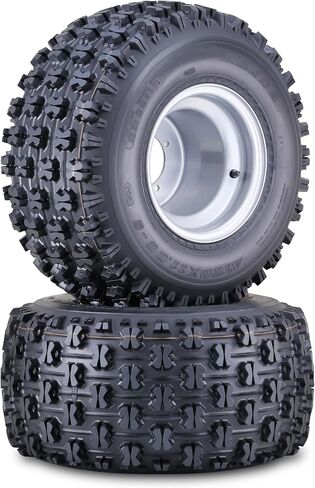 WANDA 22x10-9 GNCC ATV Tire Wheel Assembly on 4/110mm PCD 3+6 Offset Silver Wheels 10263, SET 2 in Saudi Arabia