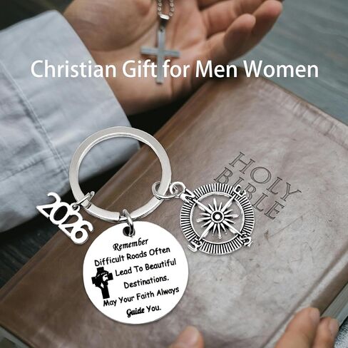 2026 Confirmation Gifts for Teen Boys Girls Catholic Baptism Keychain for Son Daughter Religious Christian Confirmation Gift for Women Men Bible Verse First Communion Church Faith Easter Keepsake in Saudi Arabia