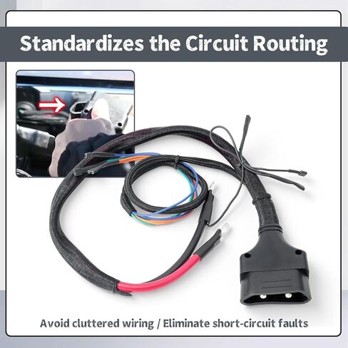 16160400 سرج التحكم الجانبي في المحراث متوافق مع SnowDogg CM100 EX75 EX80 EX85 MD68 Gen 1 سلك التحكم في محراث الثلج، أسلاك الموزعة in Kuwait