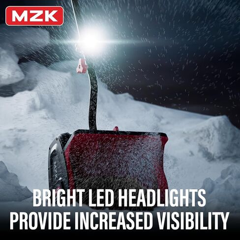 مجرفة ثلج لاسلكية من MZK، قاذف ثلج يعمل بالبطارية 20 فولت 13 بوصة، منفاخ ثلج بالبطارية مع لوحة اتجاهية ومقبض أمامي قابل للتعديل (بطارية ليثيوم أيون 2 * 4.0 أمبير وشاحن سريع متضمن)، SS13D12 in Saudi Arabia