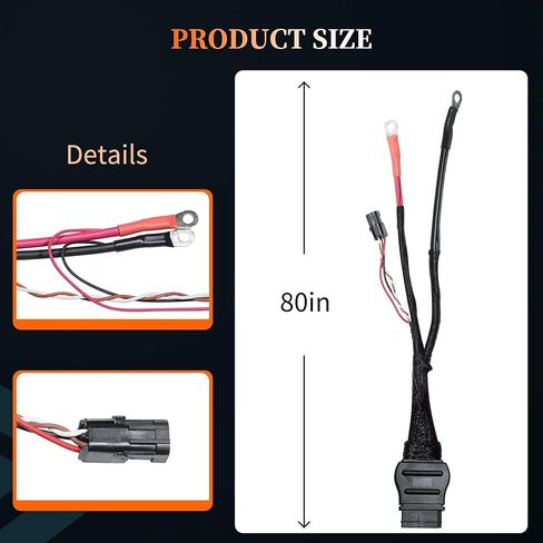 42014 4 Pin Truck & Plow Battery Cable Wiring Harness for Western SnowEx Fisher Blizzard Snow Plow,Western Snow plow Wiring Harness (42014) in Saudi Arabia