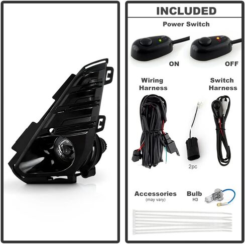 ACANII - For 2018-2021 GMC Terrain Factory Style Bumper Fog Lights Driving Lamps w/Switch Set Replacement Left+Right in Saudi Arabia