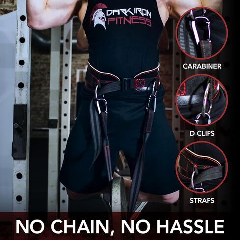 حزام تراجع اللياقة البدنية من الحديد الداكن - أحزمة رفع الأثقال الجلدية المبطنة مع حزام 40 بوصة للقرفصاء والسحب - رفع الأثقال للرجال والنساء حتى 270 رطلاً in Kuwait