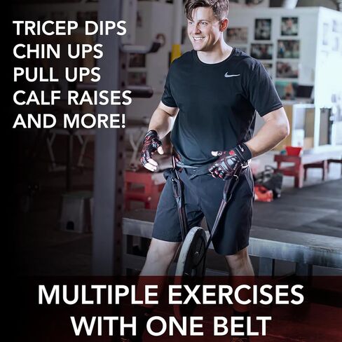 حزام تراجع اللياقة البدنية من الحديد الداكن - أحزمة رفع الأثقال الجلدية المبطنة مع حزام 40 بوصة للقرفصاء والسحب - رفع الأثقال للرجال والنساء حتى 270 رطلاً in Kuwait