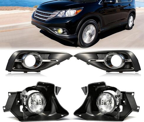 ضوء الضباب لهوندا CRV 2012 2013 2014، استبدال مجموعة مصابيح الضباب، IP67 مقاوم للماء، عدسة واضحة، تشمل حزام أسلاك الضباب in Kuwait