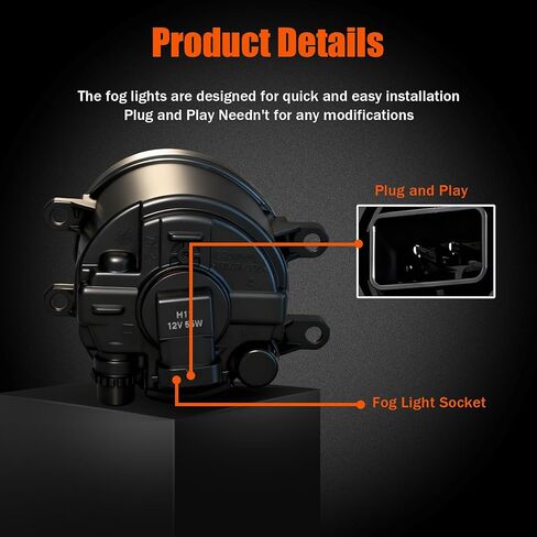 ضوء الضباب لهوندا CRV 2012 2013 2014، استبدال مجموعة مصابيح الضباب، IP67 مقاوم للماء، عدسة واضحة، تشمل حزام أسلاك الضباب in Kuwait