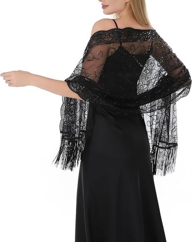 Women Shawl and Wraps for evening dresses, scarfs for women,Bridal Wedding Guest Accessories with Sequin Accents in Saudi Arabia