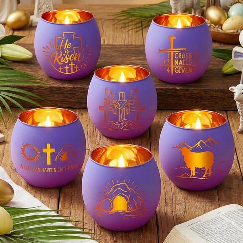 6 Pcs Valentines Candle Holders Love Glass Tealight Votive Candle Holder for Table Centerpiece Valentine's Day Wedding Party Decoration Home Tabletop Decor Gift in Saudi Arabia