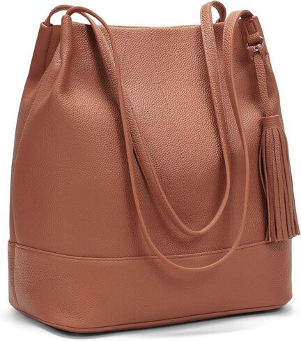 حقيبة كتف من الجلد المحبب العلوي من GEMIU للنساء حقيبة سوداء منظمة بمقابض مزدوجة in Kuwait