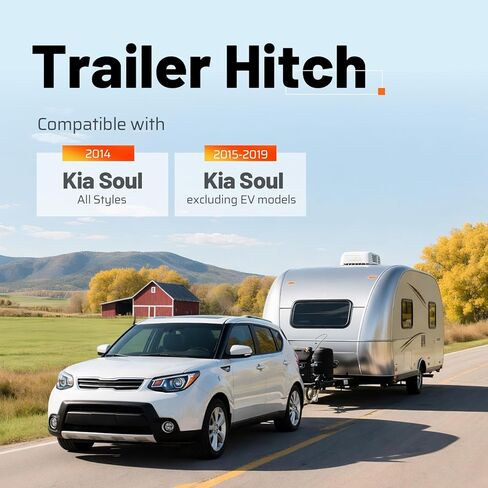 Class 1 Trailer Tow Hitch, 1.25 Inch Receiver Compatible with 2014 Kia Soul All Styles 2015-2019 Kia Soul excluding EV Models in Saudi Arabia