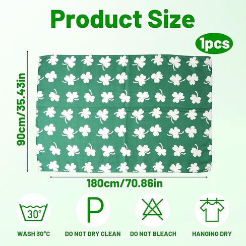 St. Patrick's Day Scarves, 1PCS Green Shamrock Clover Valentine Scarf for Women, Plant and Flower Prints Irish Scarf for Girl, Teacher & Nurse, Green in Kuwait