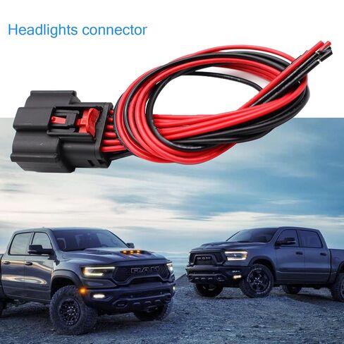 موصل المصابيح الأمامية متوافق مع Ram 1500 2019-2024 68316081AJ الأسلاك ضفيرة تسخير in Saudi Arabia