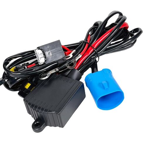 H4 Relay Harness for Bi-Xenon HID Headlight Controller, Upgraded 35W 55W 9003 Hi/Lo High Low Beam Battery Wiring Kit with Waterproof Design and Safety Fuse in Kuwait