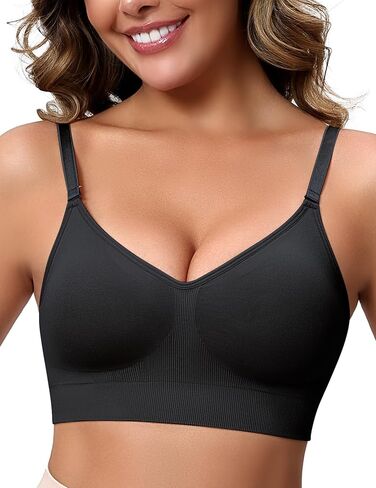 Seamless Push Up Bras for Women, Wireless Bandeau Bra, V Neck Padded Tube Top Everyday Sports Bralette in Kuwait
