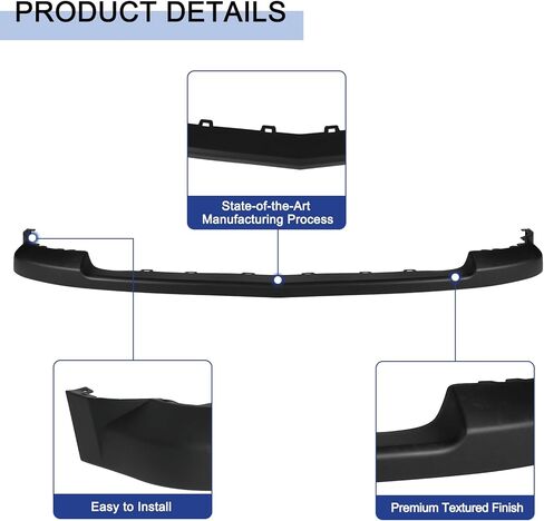 Front Upper Bumper Cover Fit for Chevy Silverado 1500 2014 2015 Pickup Bumper Replacement for GM1014112C Blask Plastic no Fog Lamps cut-outs and without sensor holes in Saudi Arabia