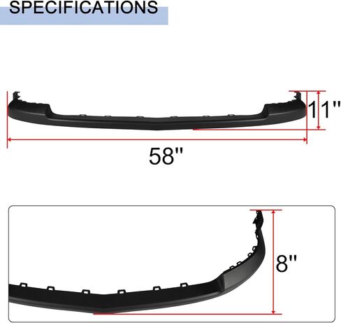 Front Upper Bumper Cover Fit for Chevy Silverado 1500 2014 2015 Pickup Bumper Replacement for GM1014112C Blask Plastic no Fog Lamps cut-outs and without sensor holes in Saudi Arabia