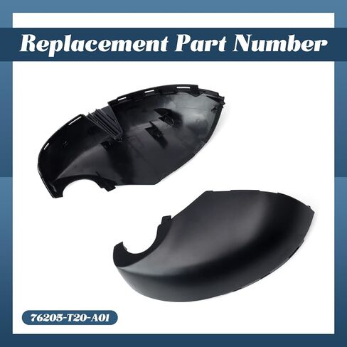 76205-T20-A01 غطاء مرآة الرؤية الخلفية السفلي متوافق مع Honda Civic 11th 2022 2023 2024 2025 بدون نماذج إشارة الانعطاف، غطاء سفلي للمرآة الجانبية اليمنى للركاب، غطاء أسود بديل in Saudi Arabia