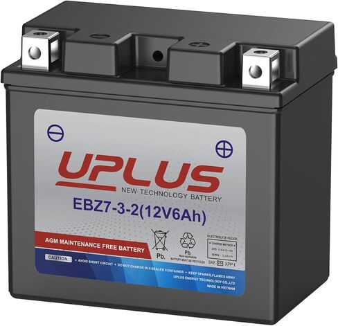 YTZ7S, 12 Volt 8 AH Batteries UPLUS EBZ7-3-2 ATV Scooter Battery Maintenance Free - SLA AGM Powersport Batteries Compatible with Honda TRX450ER TRX450R Yamaha YFZ450 in Kuwait
