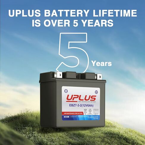 YTZ7S, 12 Volt 8 AH Batteries UPLUS EBZ7-3-2 ATV Scooter Battery Maintenance Free - SLA AGM Powersport Batteries Compatible with Honda TRX450ER TRX450R Yamaha YFZ450 in Kuwait