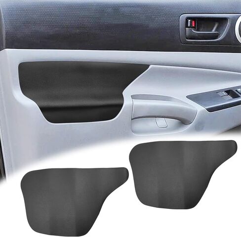 2PCS Front Door Panel Armrest Cover Replacement Compatible with Toyota Tacoma 2005-2015 Left and Right Leather Arm Rest Replaced Skin Upholstery Black (Only Leather Part) in Saudi Arabia
