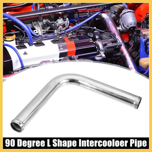 OD 1.25" 32mm Leg Length 6" 152mm Car Aluminum Alloy Tube Intercooler Pipe 90 Degree Bend Elbow Air Intake Joiners Tubing - Pack of 2 Auto Replacement Parts in Saudi Arabia