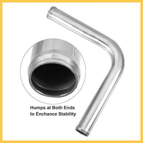 OD 1.25" 32mm Leg Length 6" 152mm Car Aluminum Alloy Tube Intercooler Pipe 90 Degree Bend Elbow Air Intake Joiners Tubing - Pack of 2 Auto Replacement Parts in Saudi Arabia