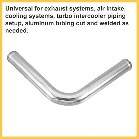 OD 1.25" 32mm Leg Length 6" 152mm Car Aluminum Alloy Tube Intercooler Pipe 90 Degree Bend Elbow Air Intake Joiners Tubing - Pack of 2 Auto Replacement Parts in Saudi Arabia