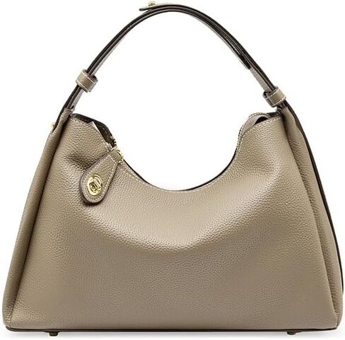 حقيبة كروس من الجلد الطبيعي للنساء، حقيبة كتف عصرية، حقيبة يد كبيرة مع سحاب للإغلاق in Kuwait