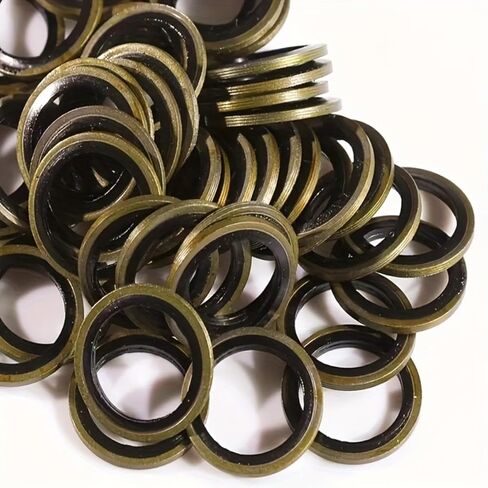 130pcs Set of Automotive Oil Pan Drain Plug Gaskets - Including Drain Bolt Gasket, Rubber Gasket, and Replaceable Seal in Saudi Arabia