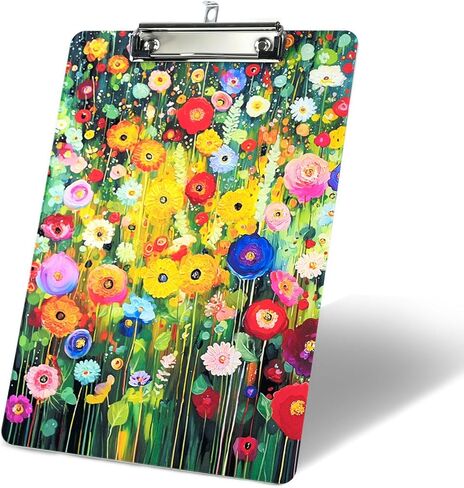 Monet Acrylic Clipboard Cute Clip Board Standard A4 Letter Size 8.5" x 12" Clipboards Decorative for Nurse Worker Office in Saudi Arabia