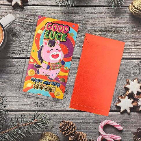 مظاريف حمراء، 36 قطعة من مظاريف المال المحظوظة بجيب نقود أحمر مغلف هدية هونغ باو للعام الجديد 2026 ومهرجان الربيع وحفلات الزفاف وأعياد ميلاد الأطفال وحفلات التخرج in Kuwait