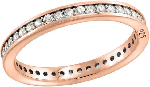 Tricolor Sterling Silver Channel Pave CZ 3-Stack Eternity Ring Set for Women 6mm wide size 6 10 in Saudi Arabia