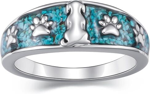 TwoAnts Turquoise Ring for Women 925 Sterling Silver Turquoise Western Ring Country Jewelry Western Jewelry Mother's Day Gifts for Women Girlfriend Mom in Saudi Arabia