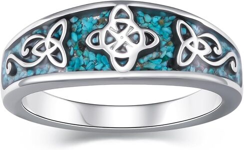 TwoAnts Turquoise Ring for Women 925 Sterling Silver Turquoise Western Ring Country Jewelry Western Jewelry Mother's Day Gifts for Women Girlfriend Mom in Saudi Arabia