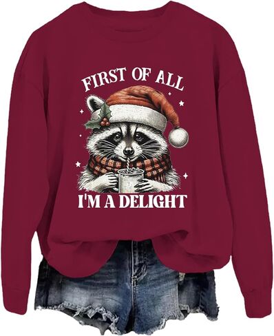 First Of All I'm A Delight Sweatshirt First Of All Im A Delight Hoodie Funny Possum Sweater in Saudi Arabia