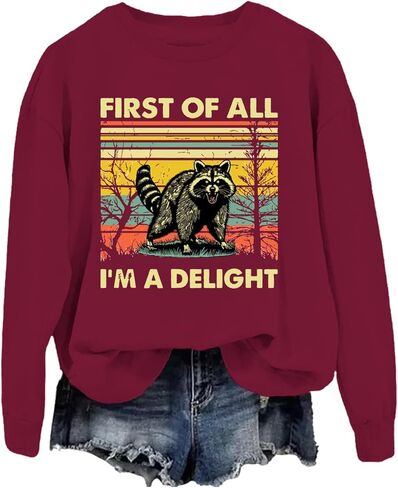 First Of All I'm A Delight Sweatshirt First Of All Im A Delight Hoodie Funny Possum Sweater in Saudi Arabia