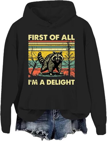 First Of All I'm A Delight Sweatshirt First Of All Im A Delight Hoodie Funny Possum Sweater in Saudi Arabia