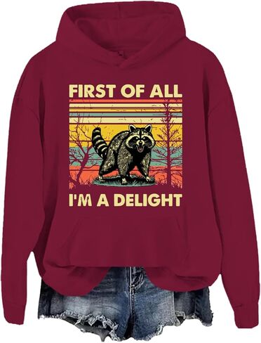 First Of All I'm A Delight Sweatshirt First Of All Im A Delight Hoodie Funny Possum Sweater in Saudi Arabia