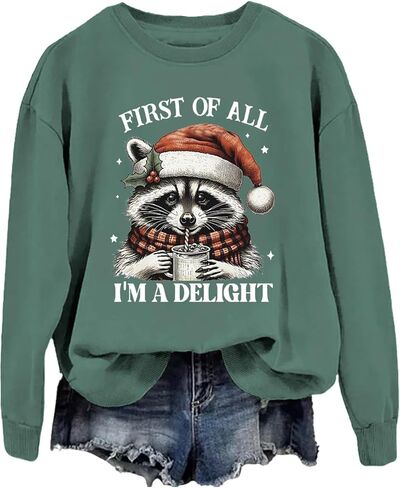 First Of All I'm A Delight Sweatshirt First Of All Im A Delight Hoodie Funny Possum Sweater in Saudi Arabia